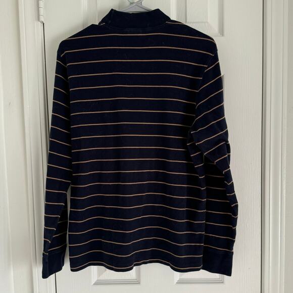 Roundtree & Yorke Other - Vintage 90s Roundtree & York Navy Gold Long Sleeve Striped Mock Neck Shirt Men's